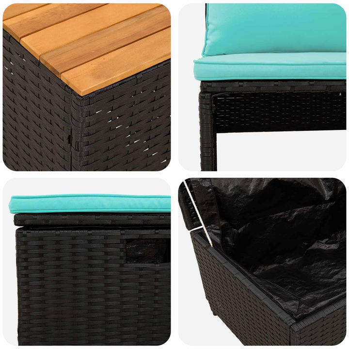 Udendørs sofagruppe 4 -Seater 4 stk. 55 x 30 x 39 cm