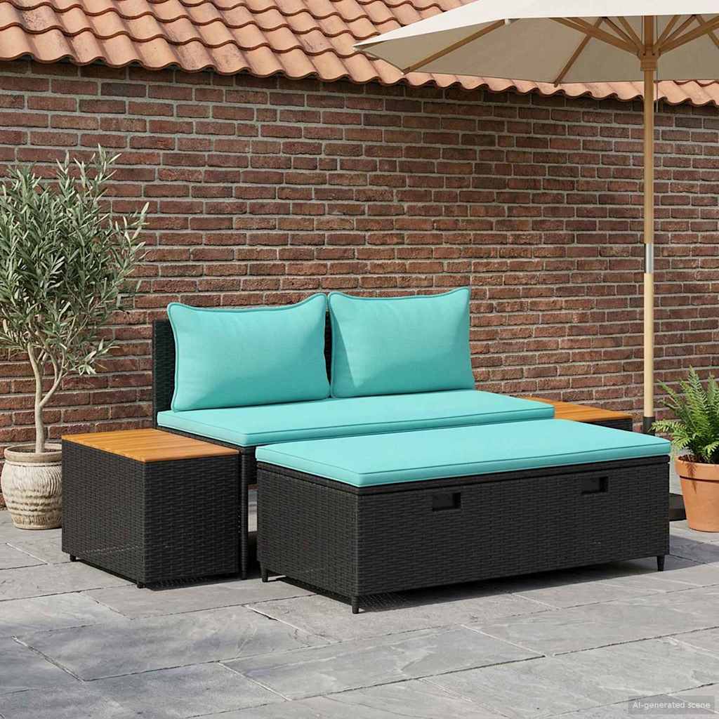 Udendørs sofagruppe 4 -Seater 4 stk. 55 x 30 x 39 cm