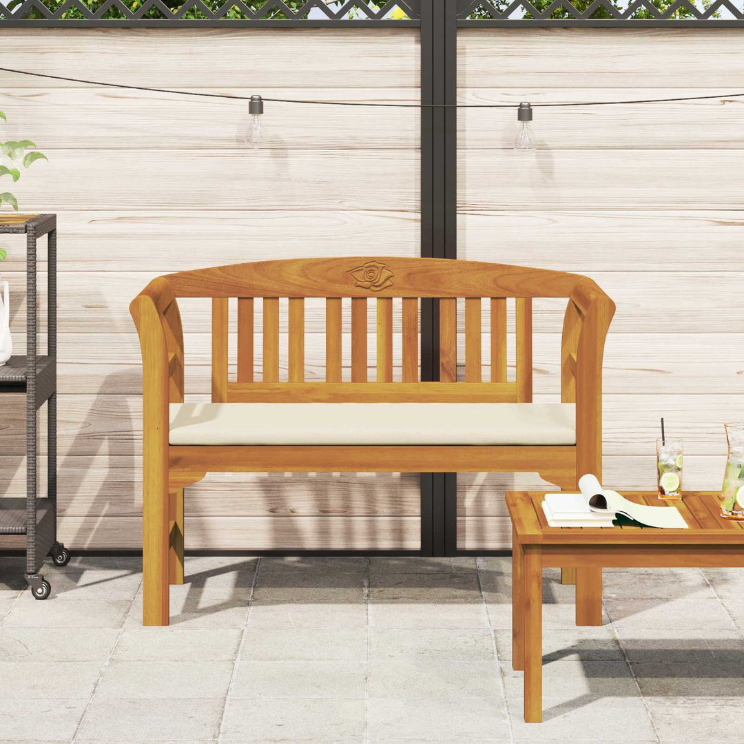 Rosebænk Cremehvid 114 x 46 x 82,5 cm Massivt Akacietræ