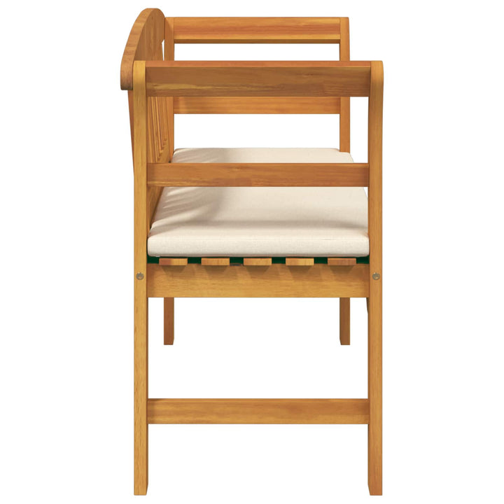 Rosebænk Cremehvid 114 x 46 x 82,5 cm Massivt Akacietræ