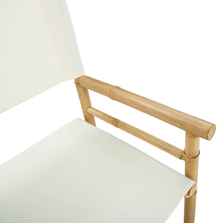 Folding Directors Stol 2 pcs Naturfarvet Bambus