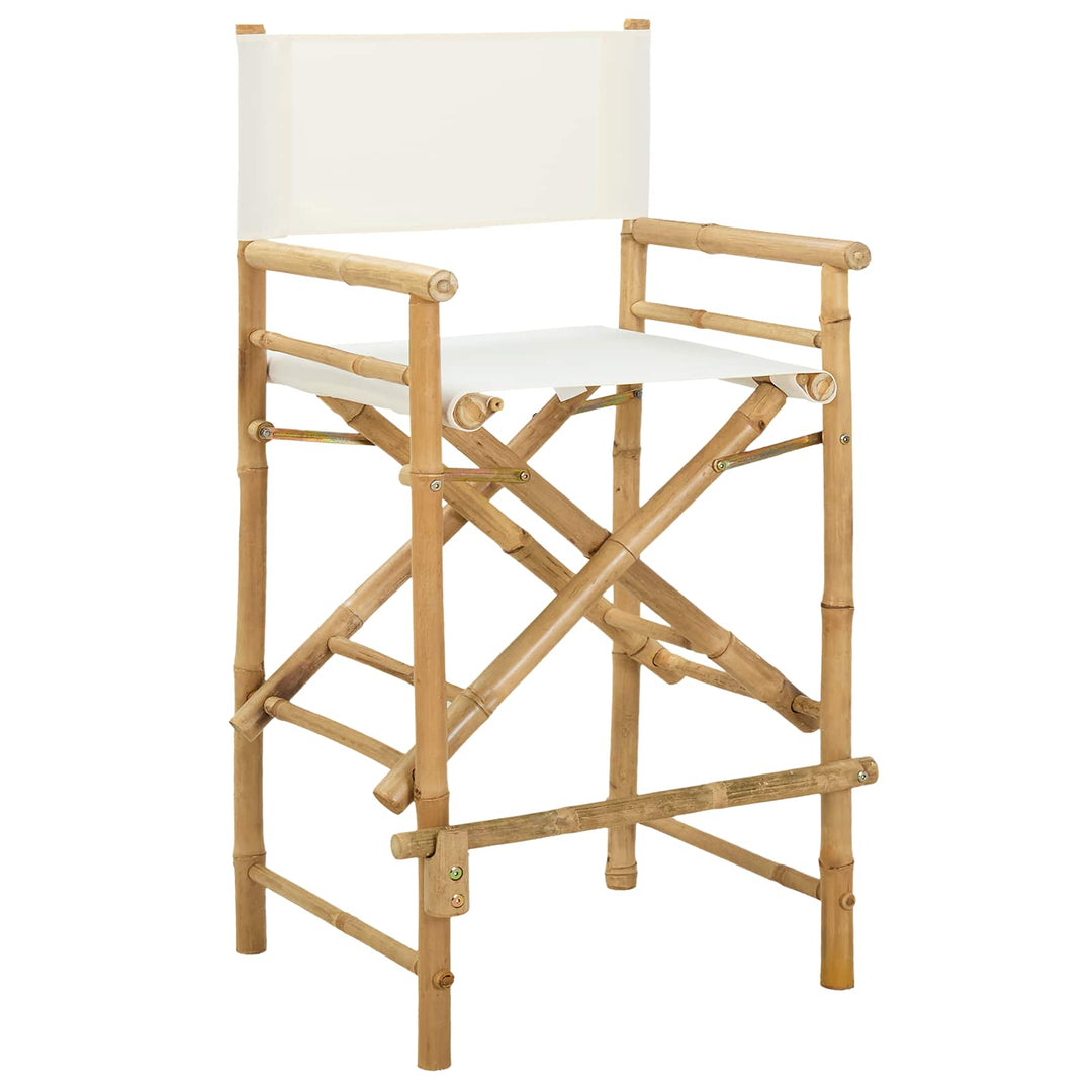 Folding Directors Stol 2 pcs Naturfarvet Bambus