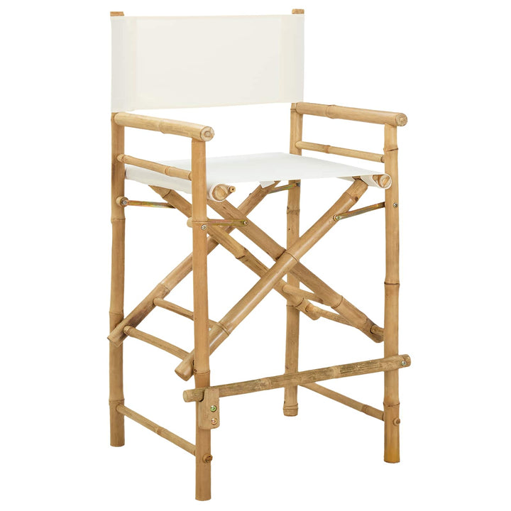 Folding Directors Stol 2 pcs Naturfarvet Bambus
