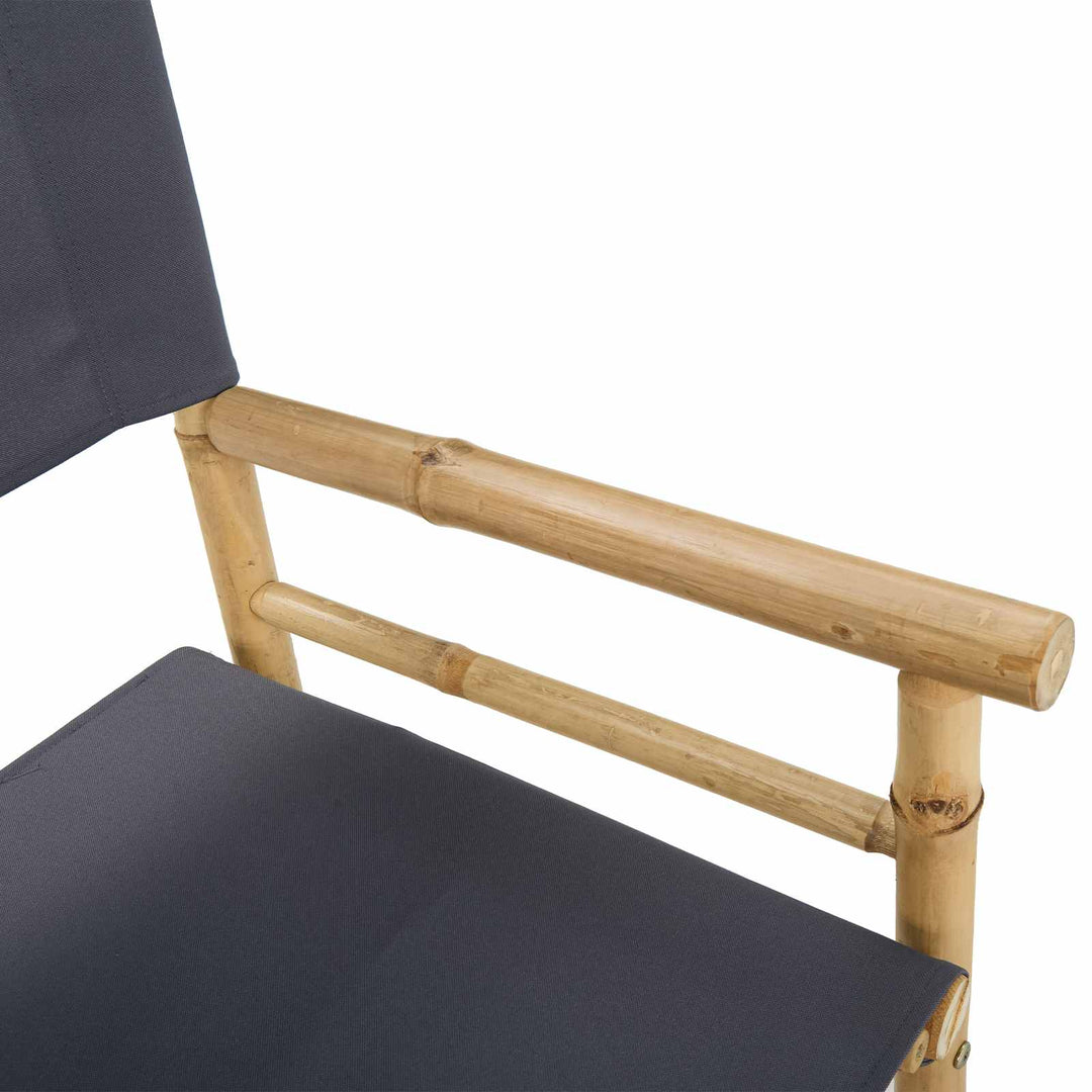Folding Directors Stol 2 stk. Naturfarvet Bambus