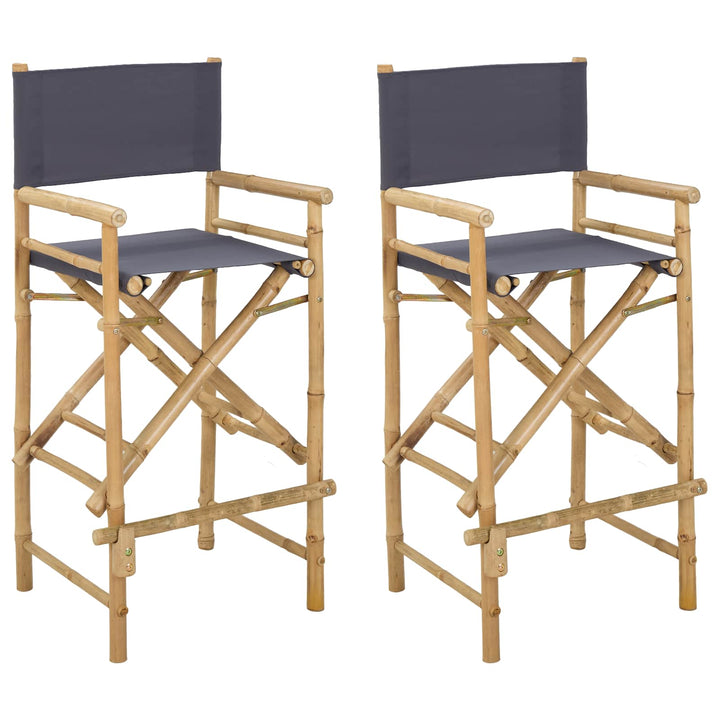 Folding Directors Stol 2 stk. Naturfarvet Bambus
