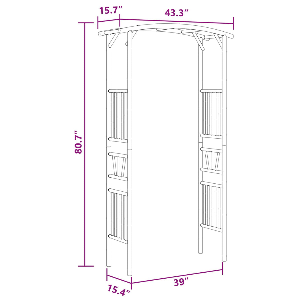 Havebue Naturfarvet 110 x 40 x 205 cm Bambus