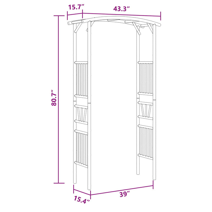 Havebue Naturfarvet 110 x 40 x 205 cm Bambus