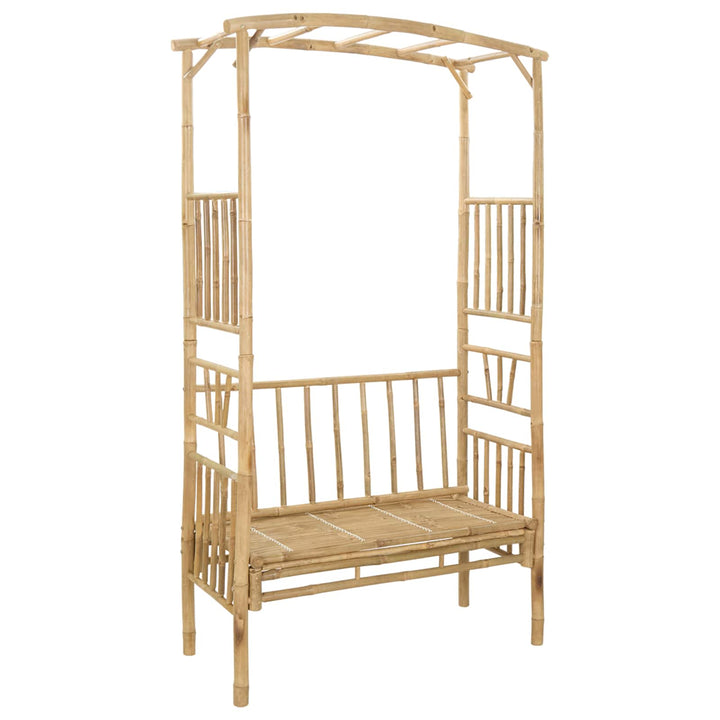 Havebue med Bænk Naturfarvet 115 x 50 x 205 cm Bambus