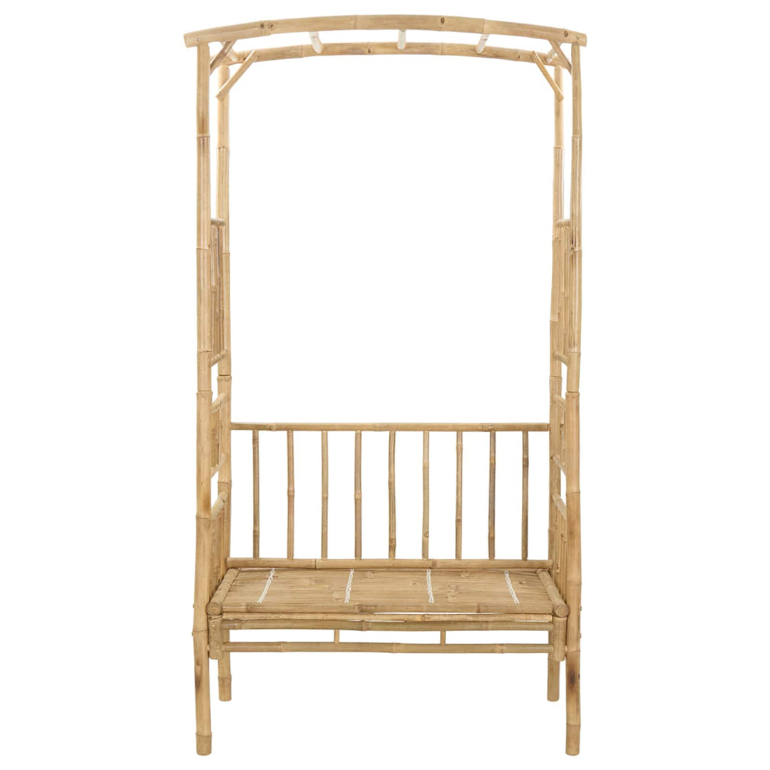 Havebue med Bænk Naturfarvet 115 x 50 x 205 cm Bambus