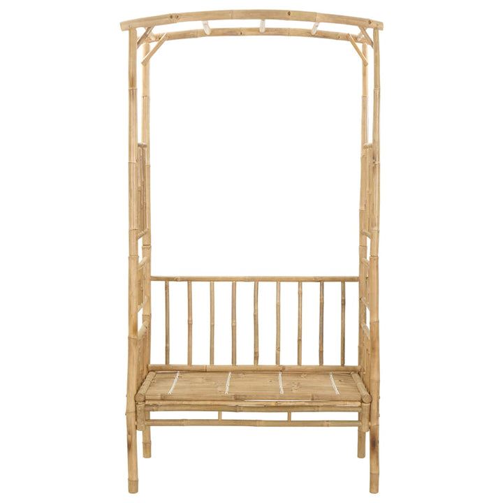 Havebue med Bænk Naturfarvet 115 x 50 x 205 cm Bambus