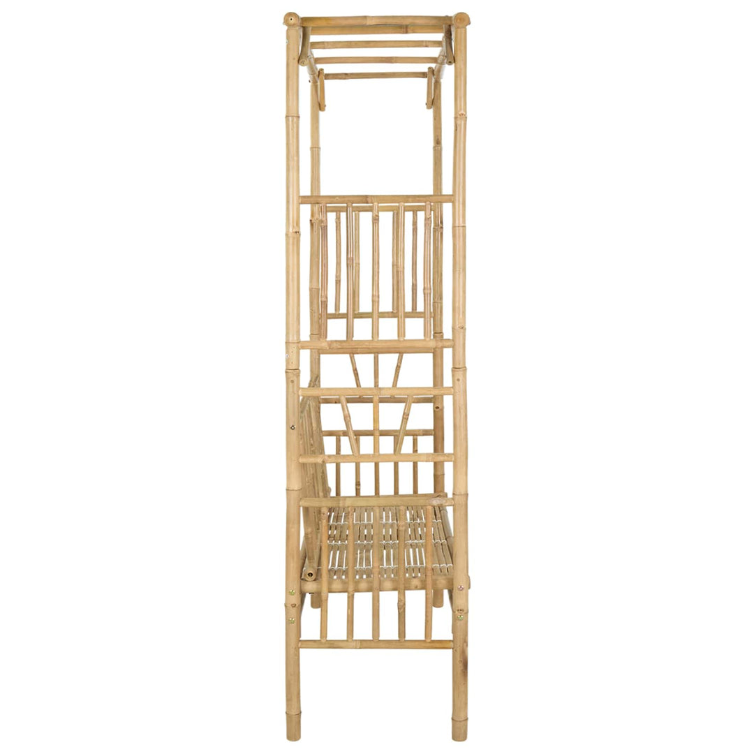 Havebue med Bænk Naturfarvet 115 x 50 x 205 cm Bambus