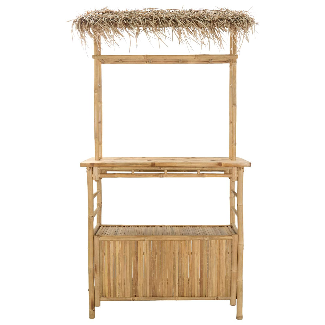 Udendørs barbord Naturfarvet 110 x 50 x 209 cm Bambus