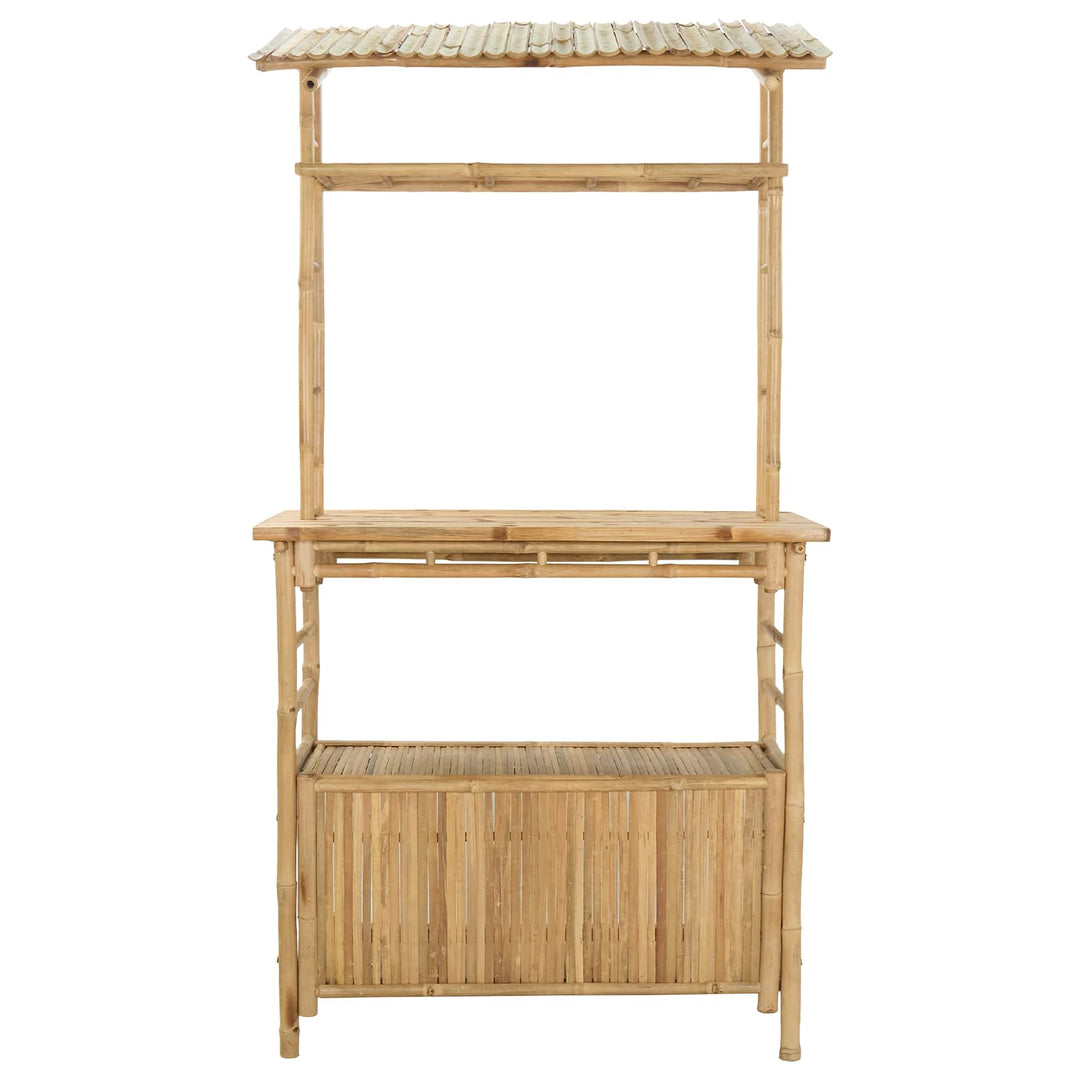 Udendørs barbord Naturfarvet 110 x 50 x 210 cm Bambus