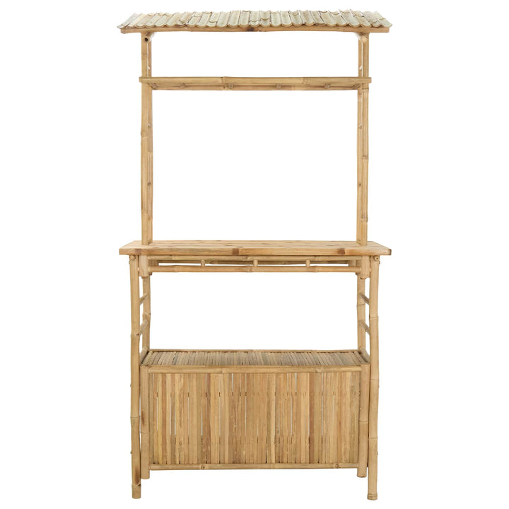Udendørs barbord Naturfarvet 110 x 50 x 210 cm Bambus