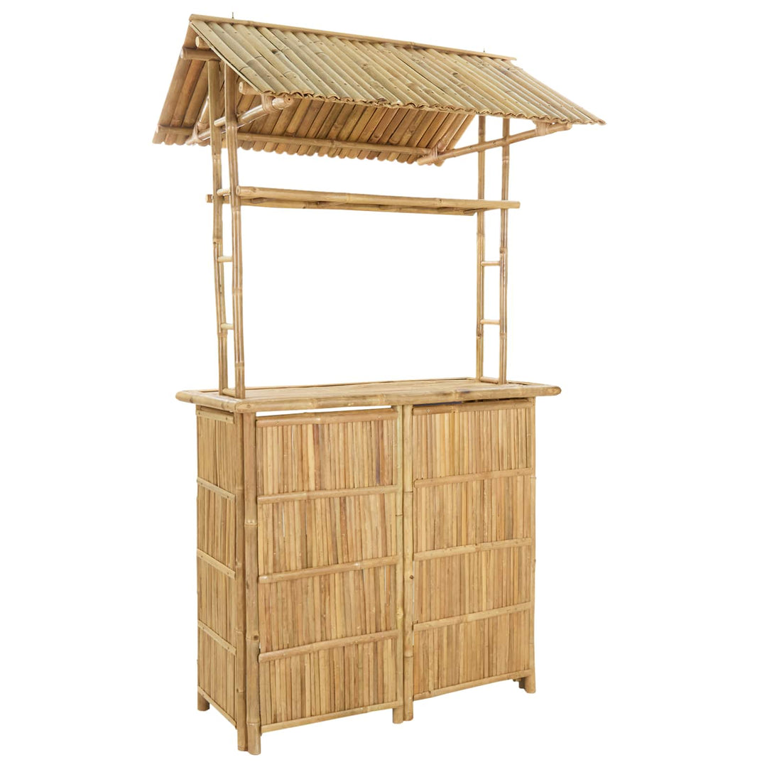 Udendørs barbord Naturfarvet 115 x 95 x 214 cm Bambus