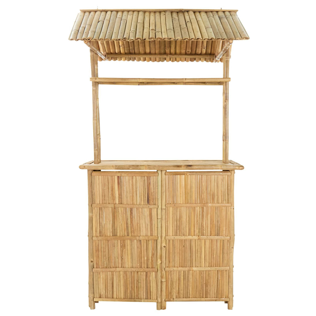 Udendørs barbord Naturfarvet 115 x 95 x 214 cm Bambus