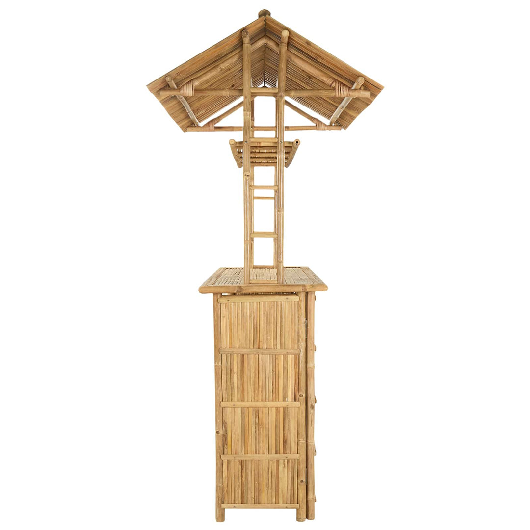 Udendørs barbord Naturfarvet 115 x 95 x 214 cm Bambus