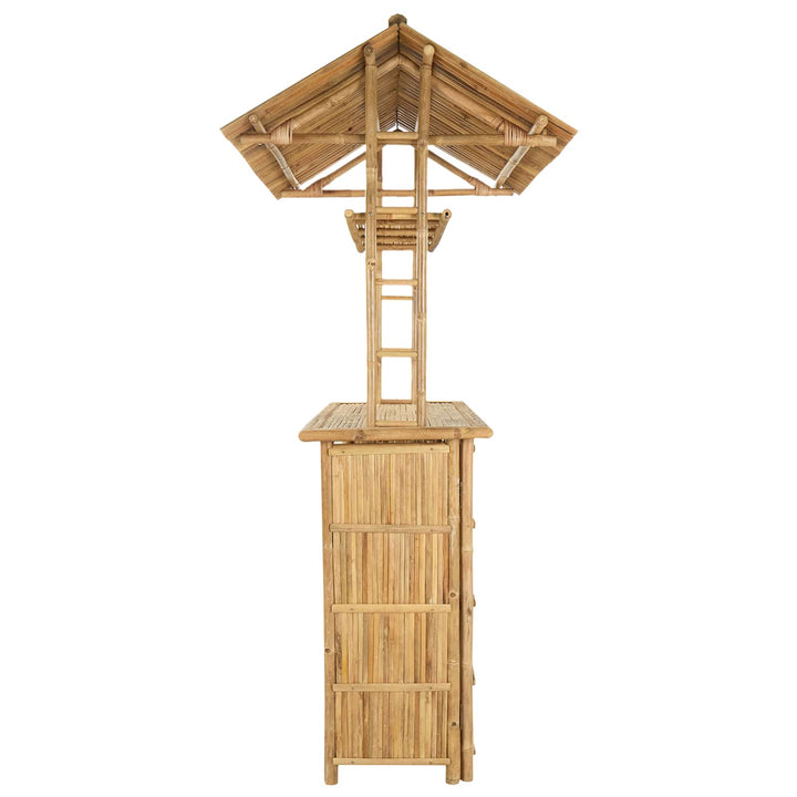 Udendørs barbord Naturfarvet 115 x 95 x 214 cm Bambus