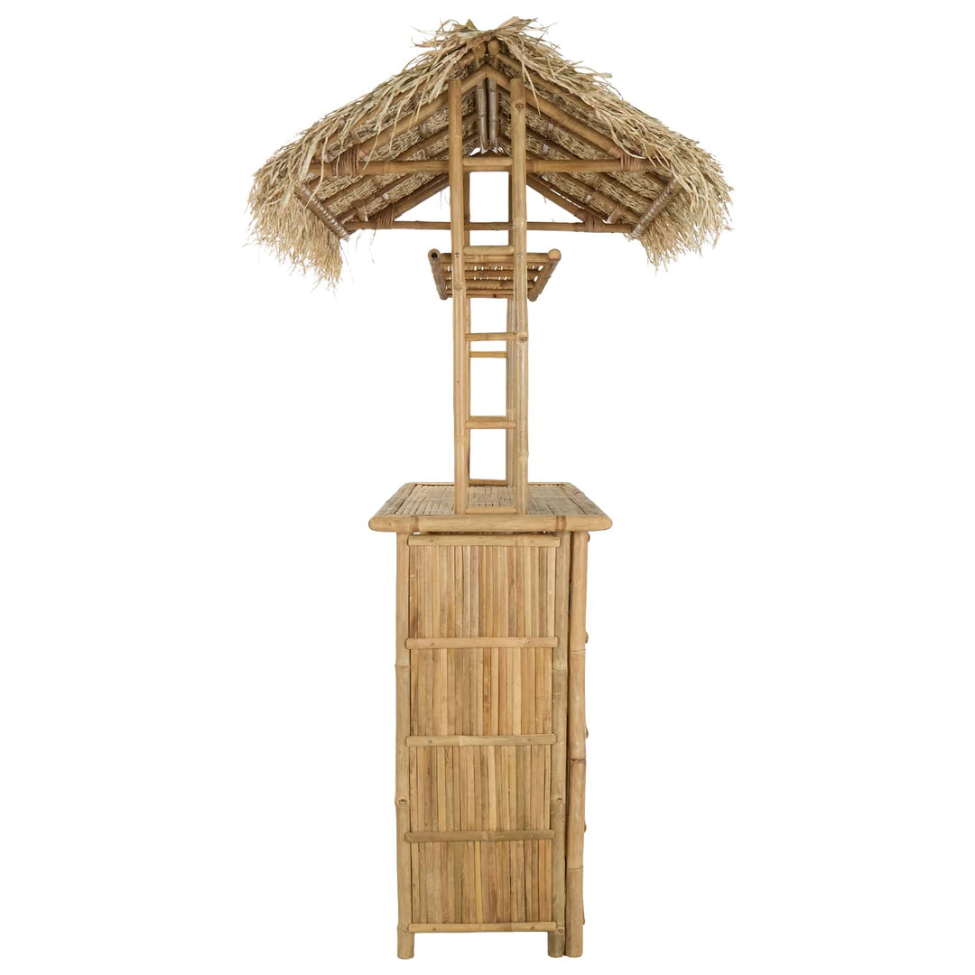 Udendørs barbord Naturfarvet 115 x 95 x 215 cm Bambus