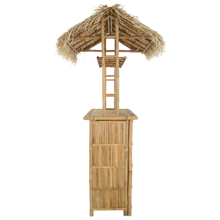 Udendørs barbord Naturfarvet 115 x 95 x 215 cm Bambus