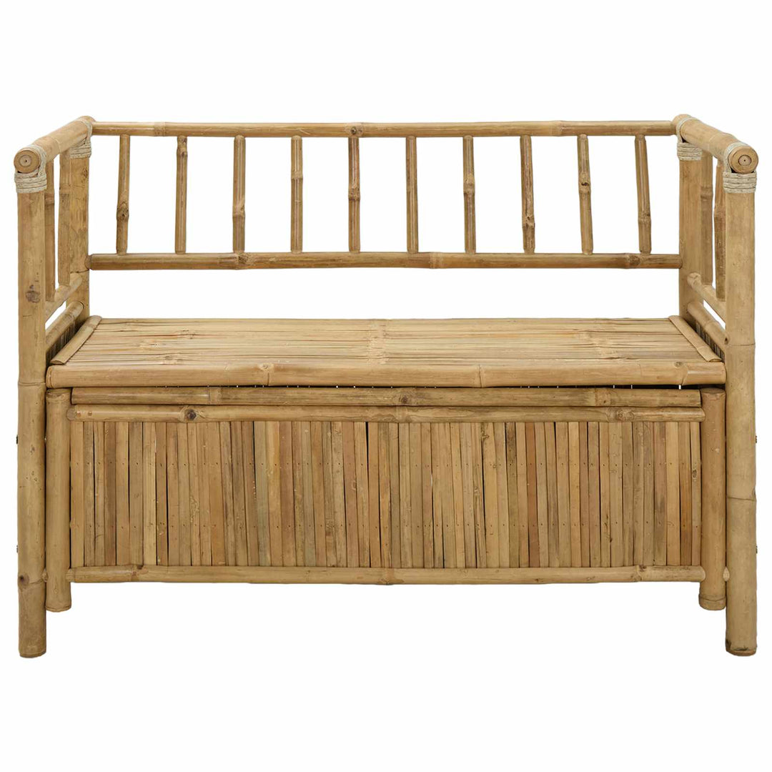 Have opbevaringsbænk 110 x 47 x 80 cm Bambus Naturfarvet