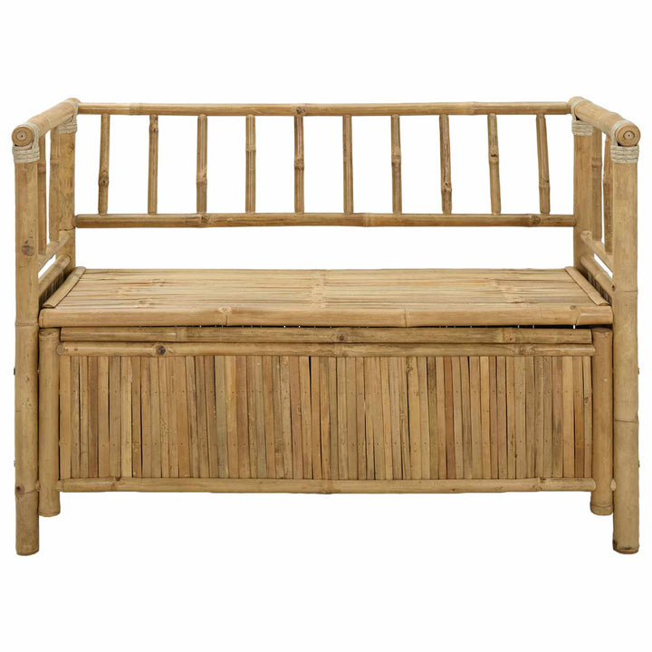 Have opbevaringsbænk 110 x 47 x 80 cm Bambus Naturfarvet