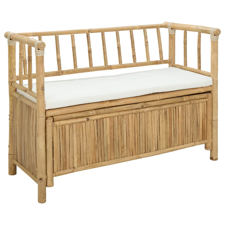 Have opbevaringsbænk 110 x 47 x 80 cm Bambus Naturfarvet