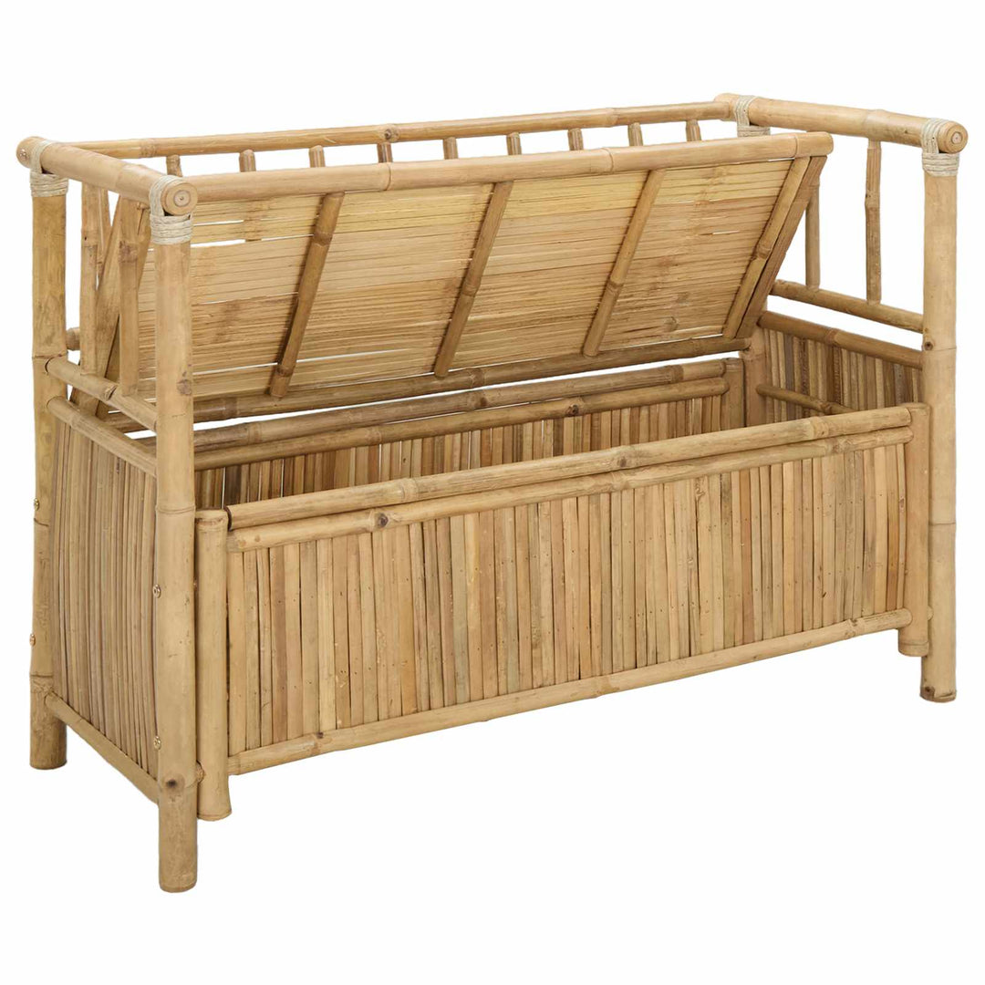 Have opbevaringsbænk 110 x 47 x 80 cm Bambus Naturfarvet
