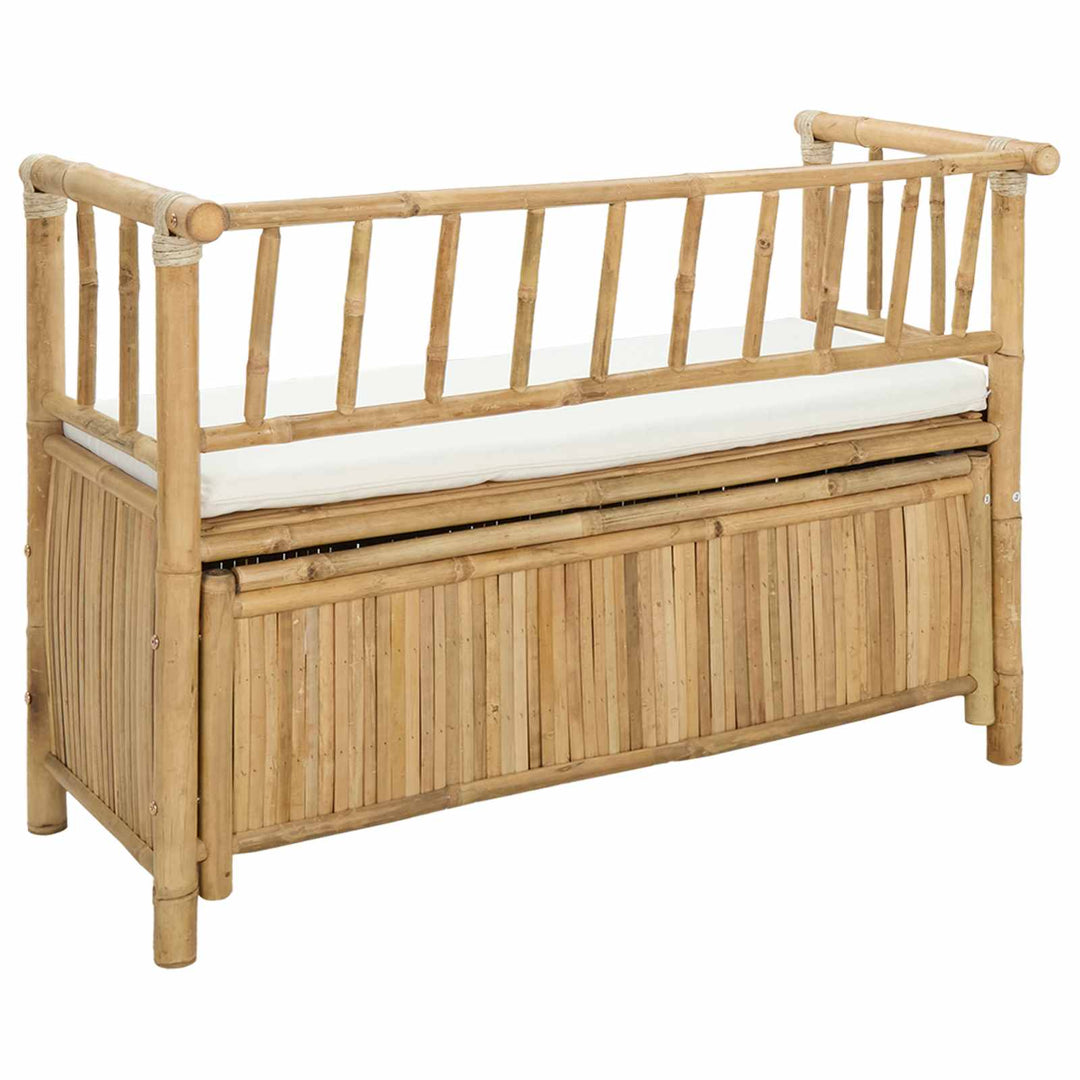 Have opbevaringsbænk 110 x 47 x 80 cm Bambus Naturfarvet