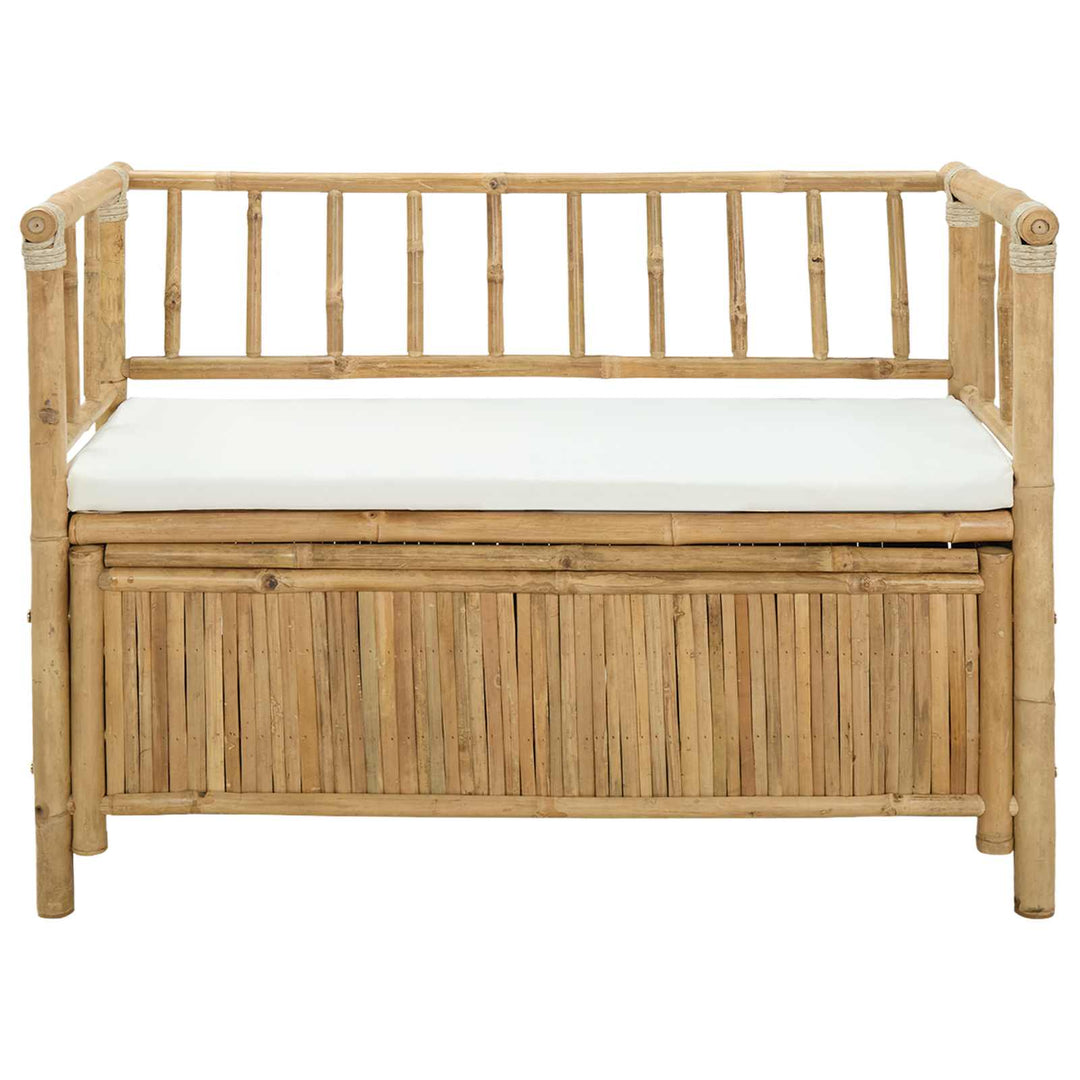 Have opbevaringsbænk 110 x 47 x 80 cm Bambus Naturfarvet