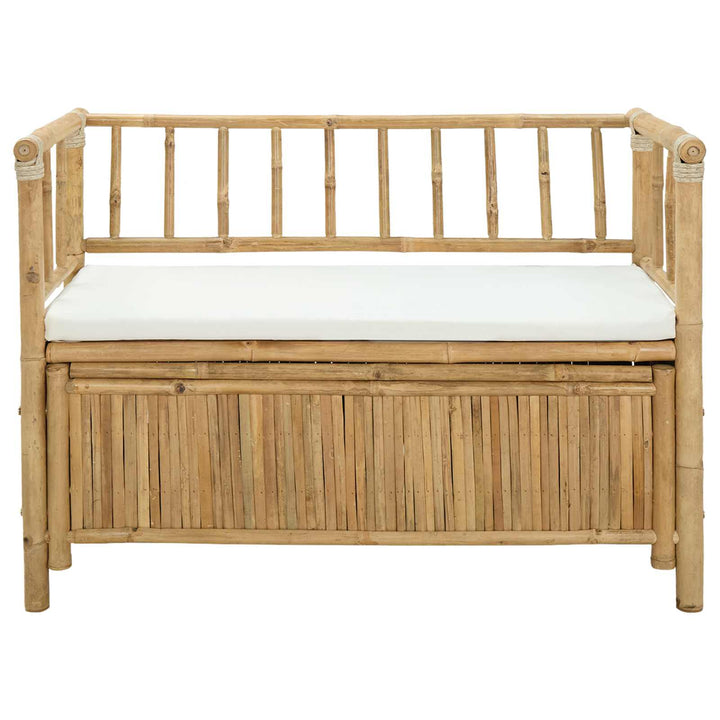 Have opbevaringsbænk 110 x 47 x 80 cm Bambus Naturfarvet