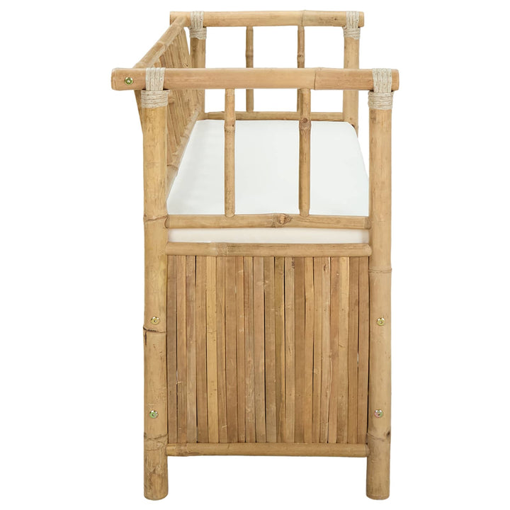 Have opbevaringsbænk 110 x 47 x 80 cm Bambus Naturfarvet