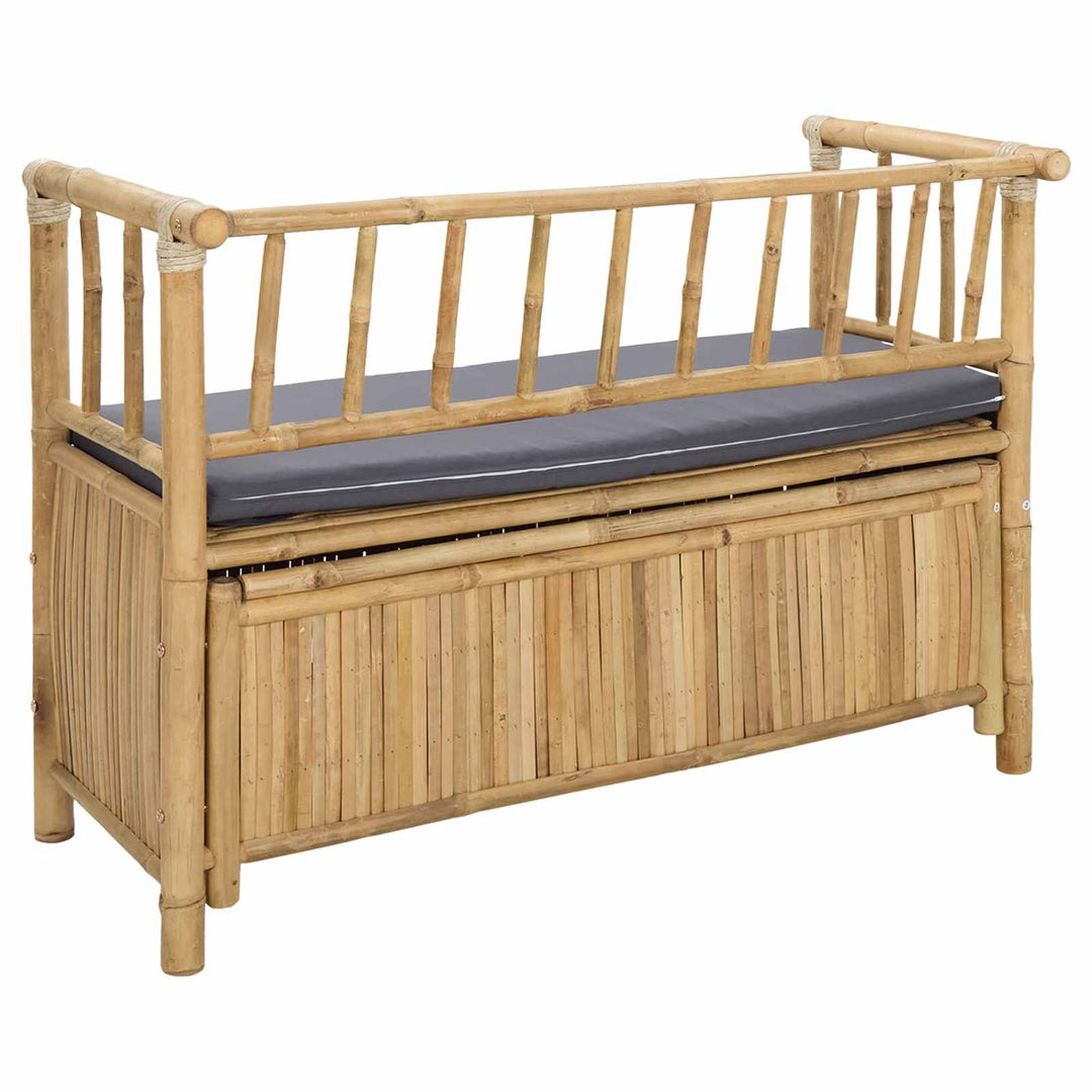 Have opbevaringsbænk 110 x 47 x 80 cm Bambus Naturfarvet