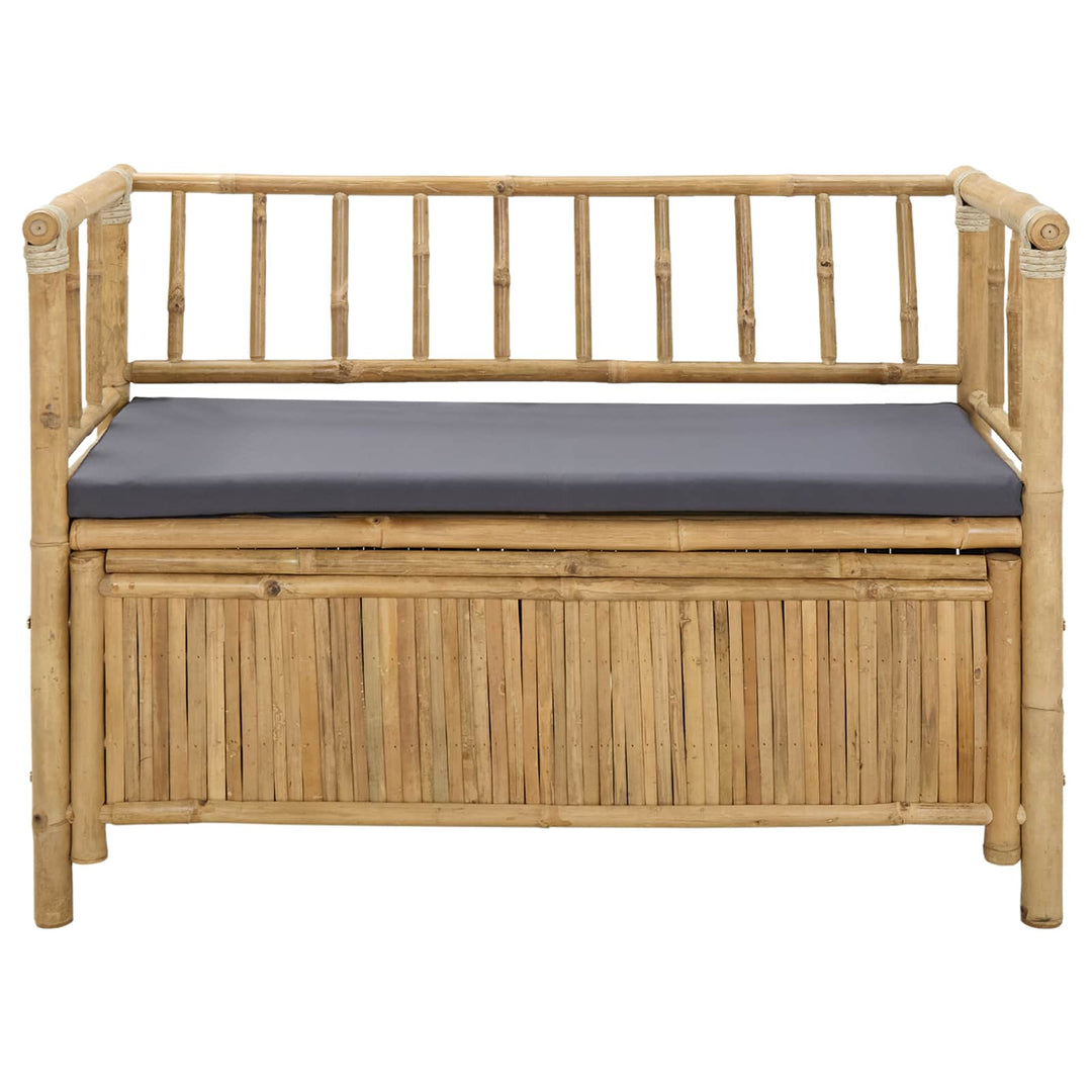 Have opbevaringsbænk 110 x 47 x 80 cm Bambus Naturfarvet