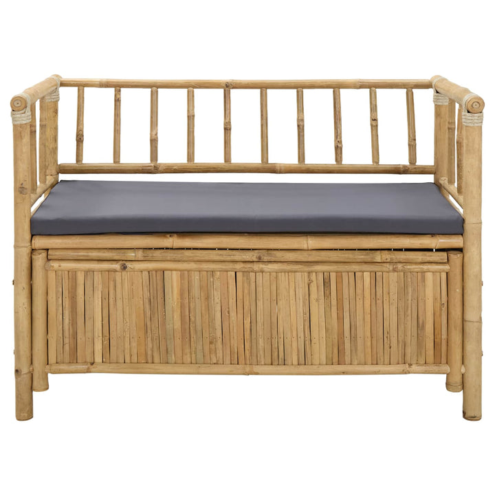 Have opbevaringsbænk 110 x 47 x 80 cm Bambus Naturfarvet