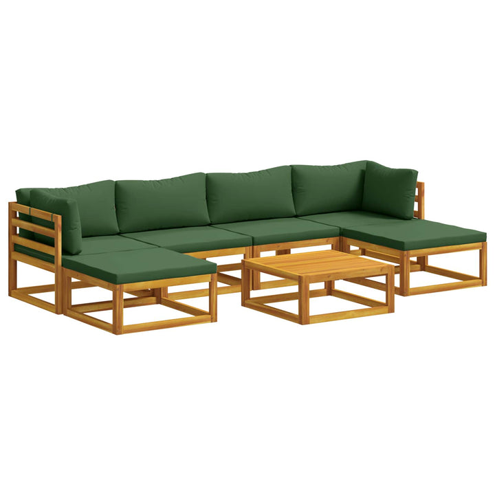 Sofa Sæt 7 stk. Naturfarvet Massivt Akacietræ