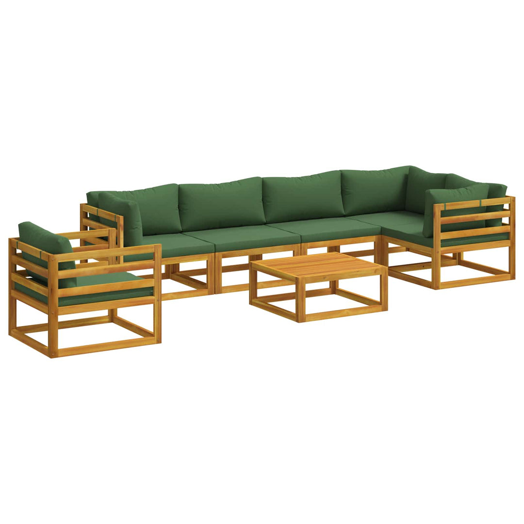 Sofa Sæt 7 stk. Naturfarvet Massivt Akacietræ