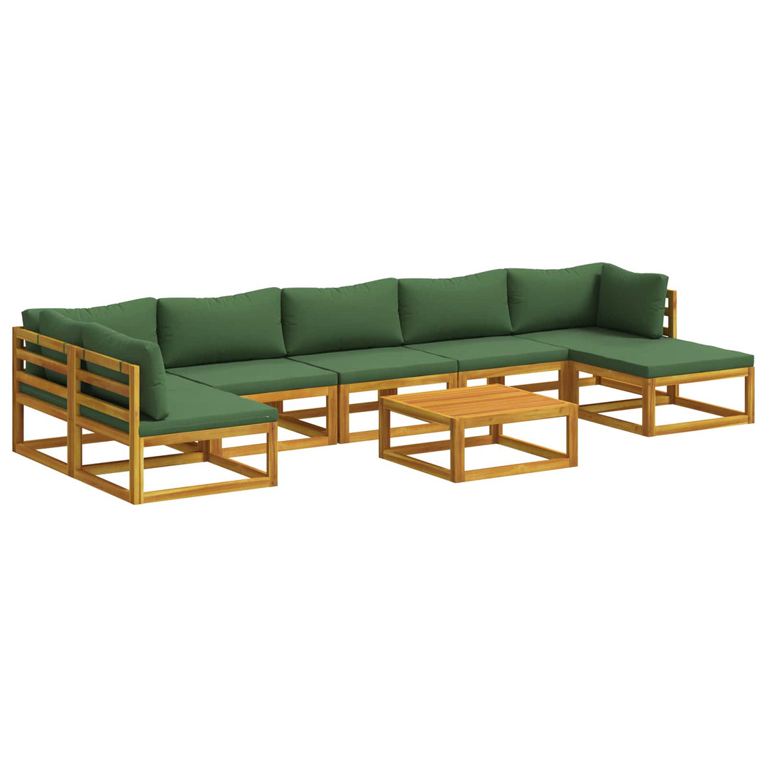 Sofa Sæt 8 stk. Naturfarvet Massivt Akacietræ