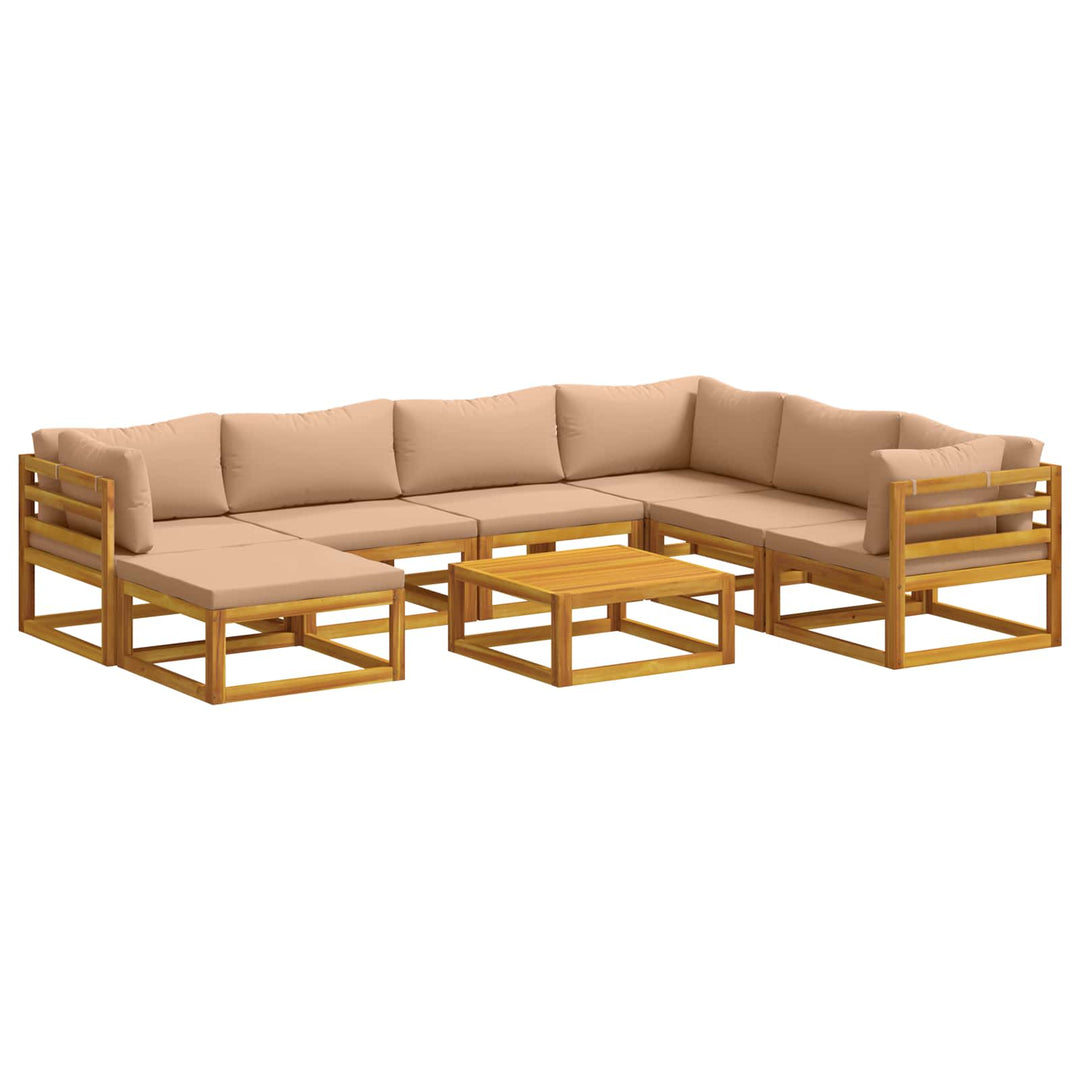 Sofa Sæt 8 stk. Naturfarvet Massivt Akacietræ