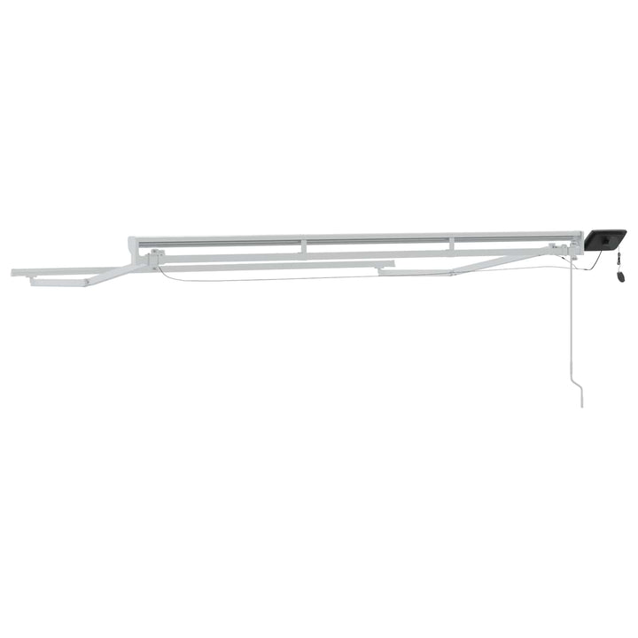 Manuel markise-ramme med LED-lys Hvid 3,5 x 2,5 m Aluminium