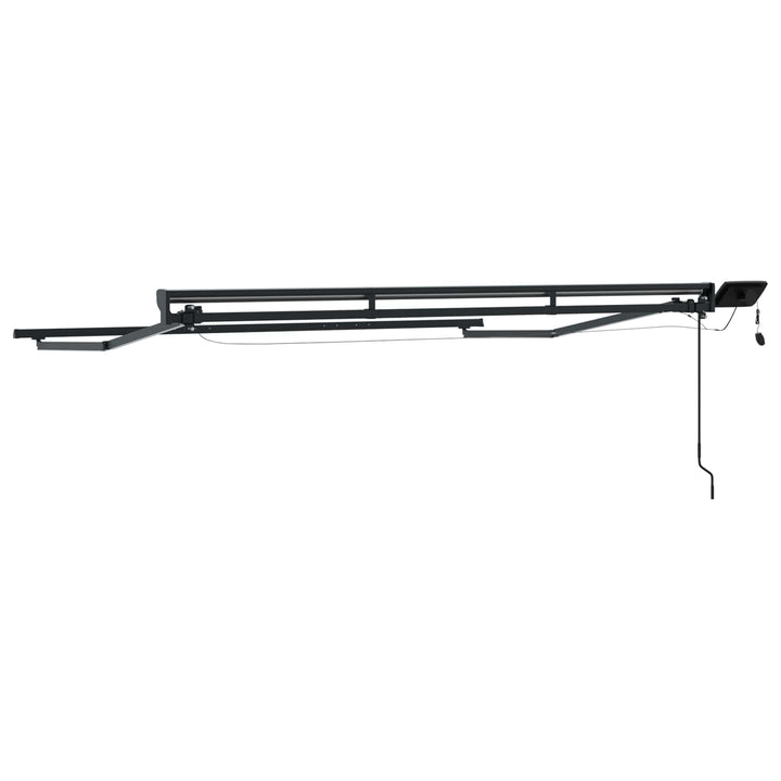 Manuel markise-ramme med LED-lys Antracit 2,5 x 2 m Aluminium