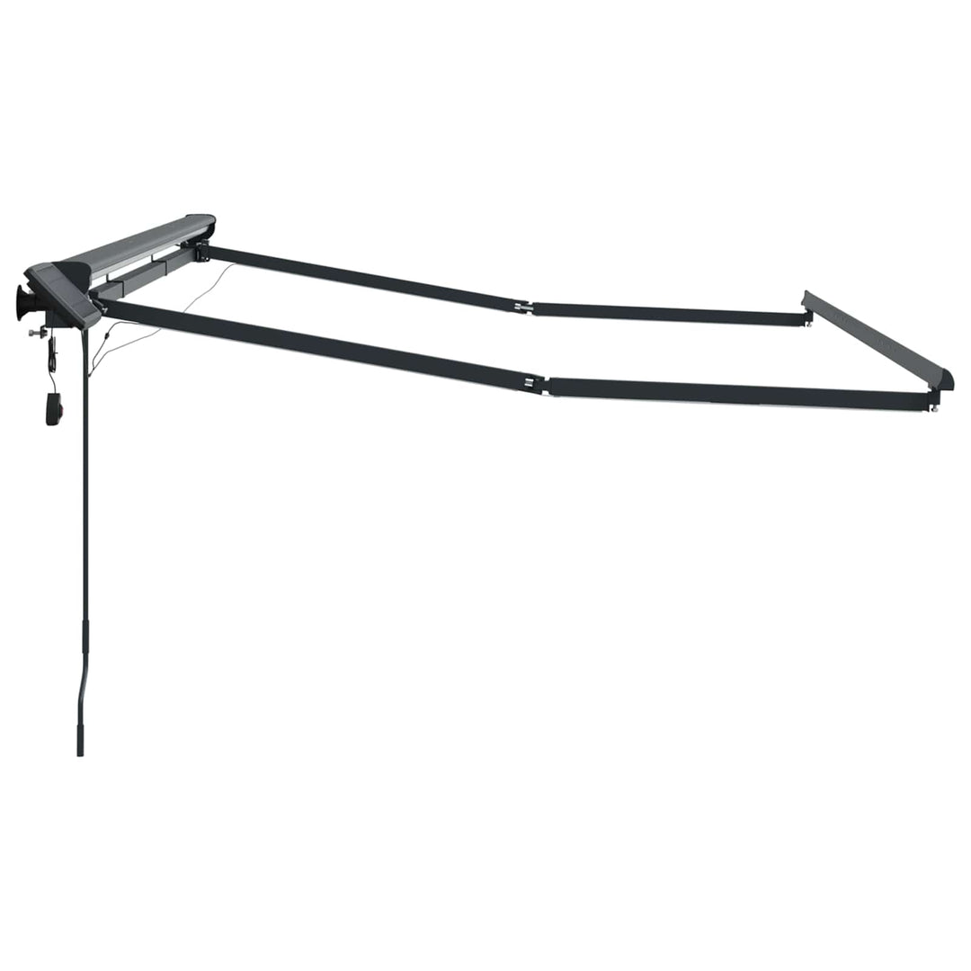 Manuel markise-ramme med LED-lys Antracit 2,5 x 2 m Aluminium