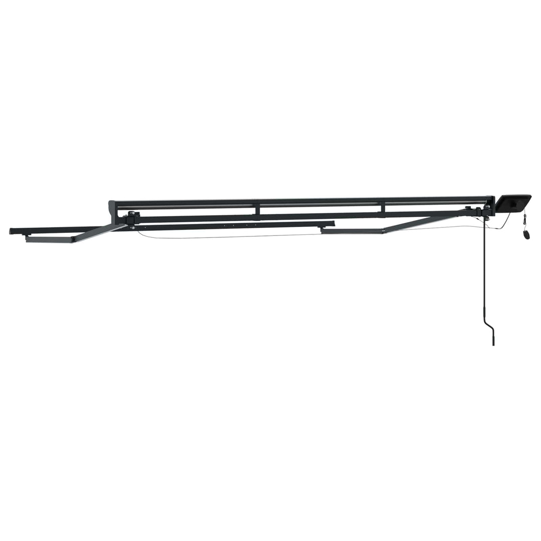Manuel markise-ramme med LED-lys Antracit 3,5 x 2,5 m Aluminium