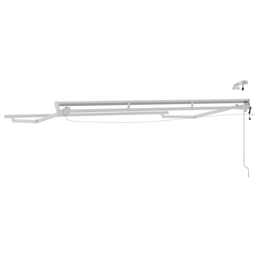 Elektrisk Markisedugramme med LED Hvid 3 x 2 m Aluminium