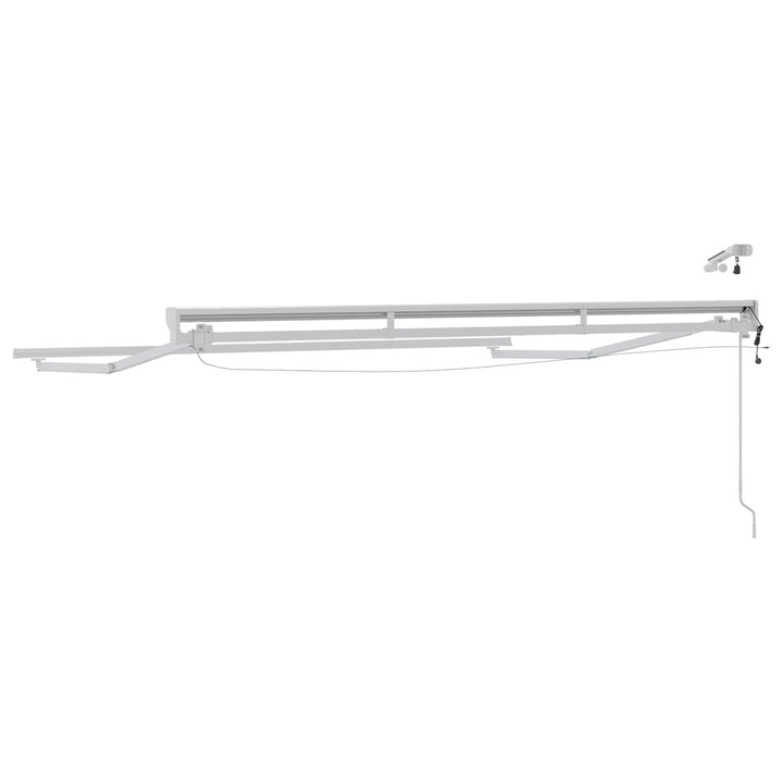 Elektrisk Markisedugramme med LED Hvid 3 x 2 m Aluminium