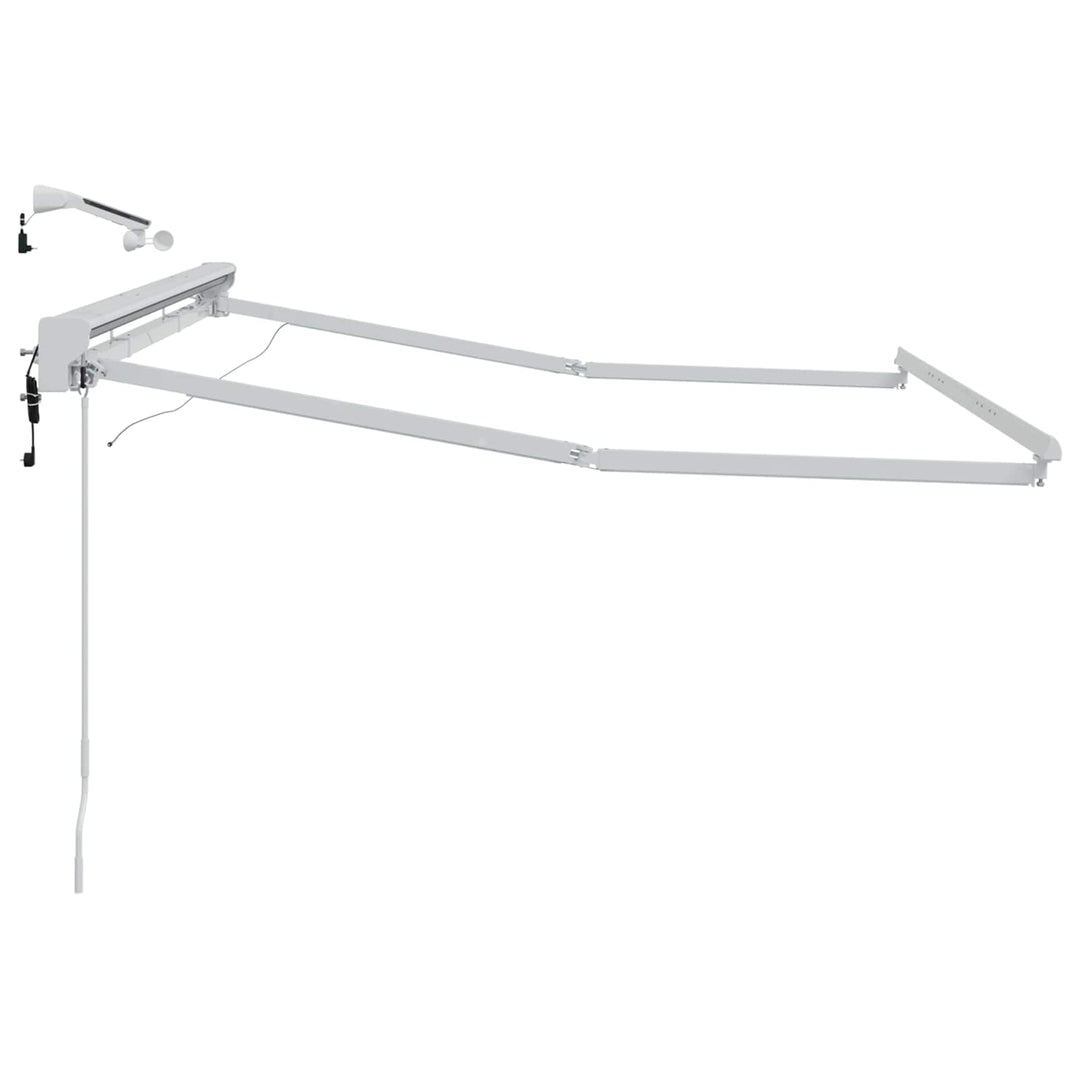 Elektrisk Markisedugramme med LED Hvid 3 x 2 m Aluminium