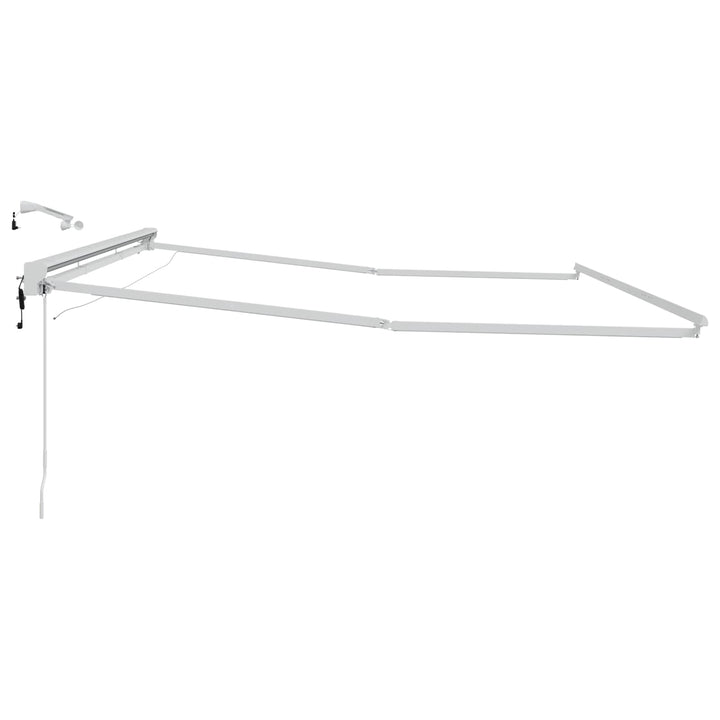 Elektrisk Markisedugramme med LED Hvid 4,5 × 3,5 m Aluminium