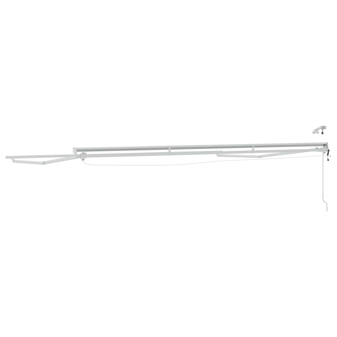 Elektrisk Markisedugramme med LED Hvid 5 × 3,5 m Aluminium