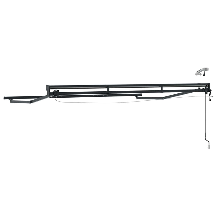 Elektrisk Markisedugramme med LED Antracit 2,5 x 2 m Aluminium