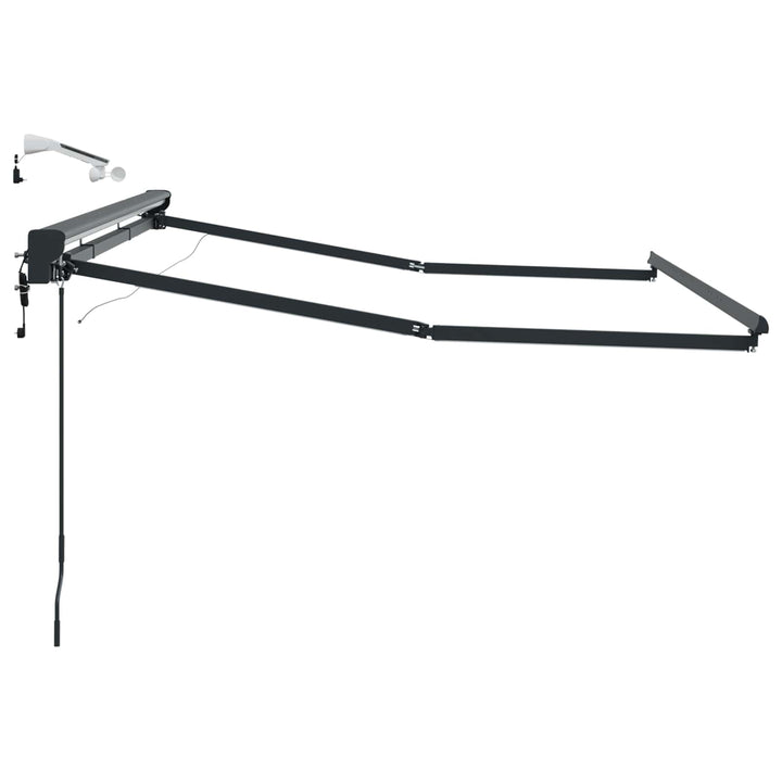 Elektrisk Markisedugramme med LED Antracit 2,5 x 2 m Aluminium